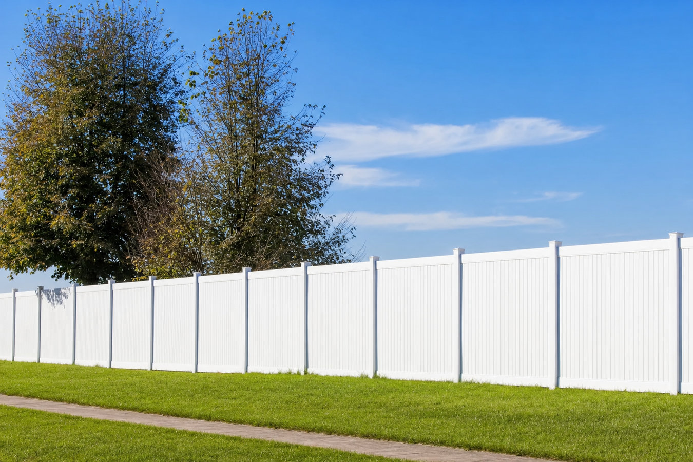 Vinyl fence installation